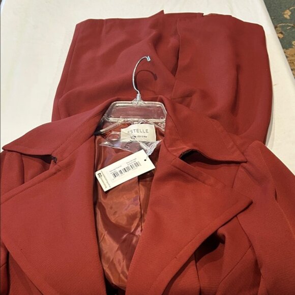 Estelle Lined  Rust Trench Coat for Women Size 1X - Picture 7 of 8